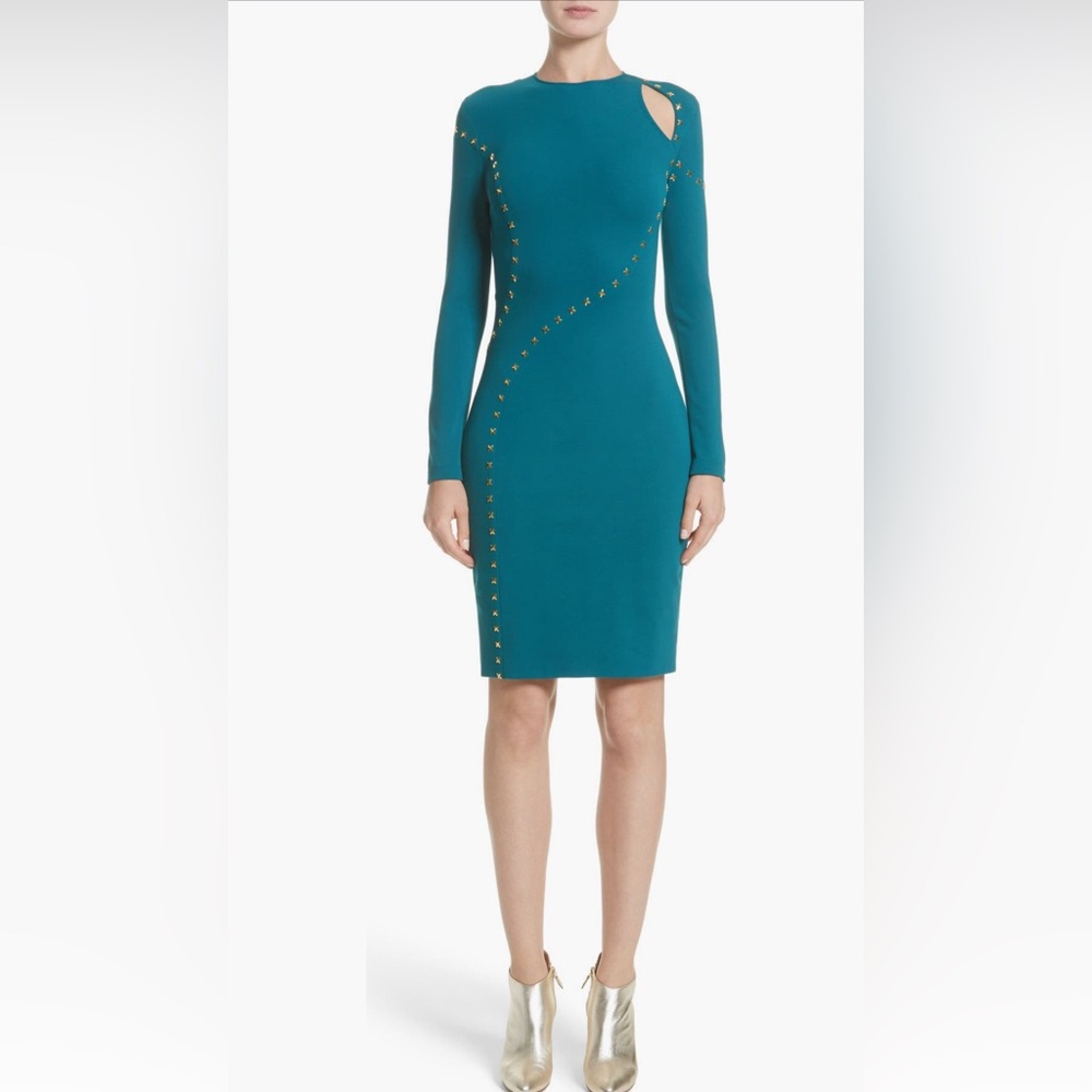 Versace Collection Studded Cutout Dress